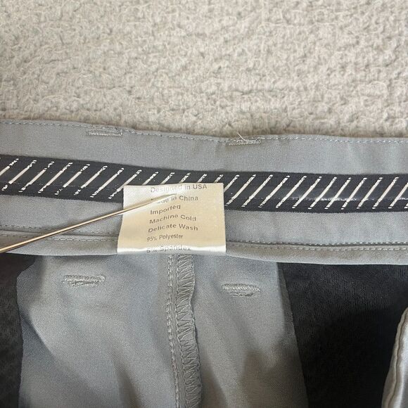 Primo Golf Pants Men 35 Short Gray Tapered Performance Jogger Stretch Ankle Zip - Picture 6 of 13